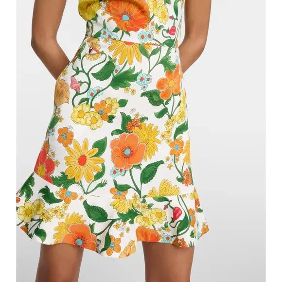 Stella McCartney Floral Mini Dress Sustainable Viscose Sz 44 NWT Spring Summer - Picture 15 of 16